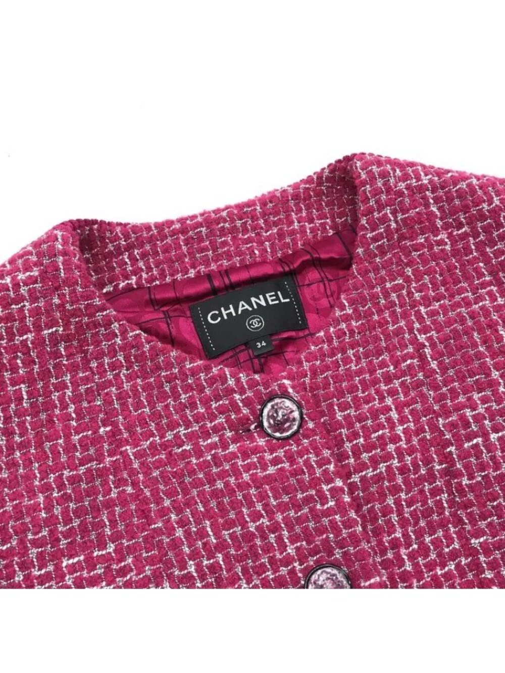 Chanel CC Logo Tweed Vest Pink